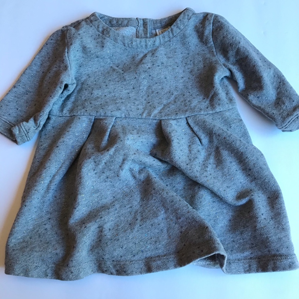 Gap gray glitter star dress 18-24 months